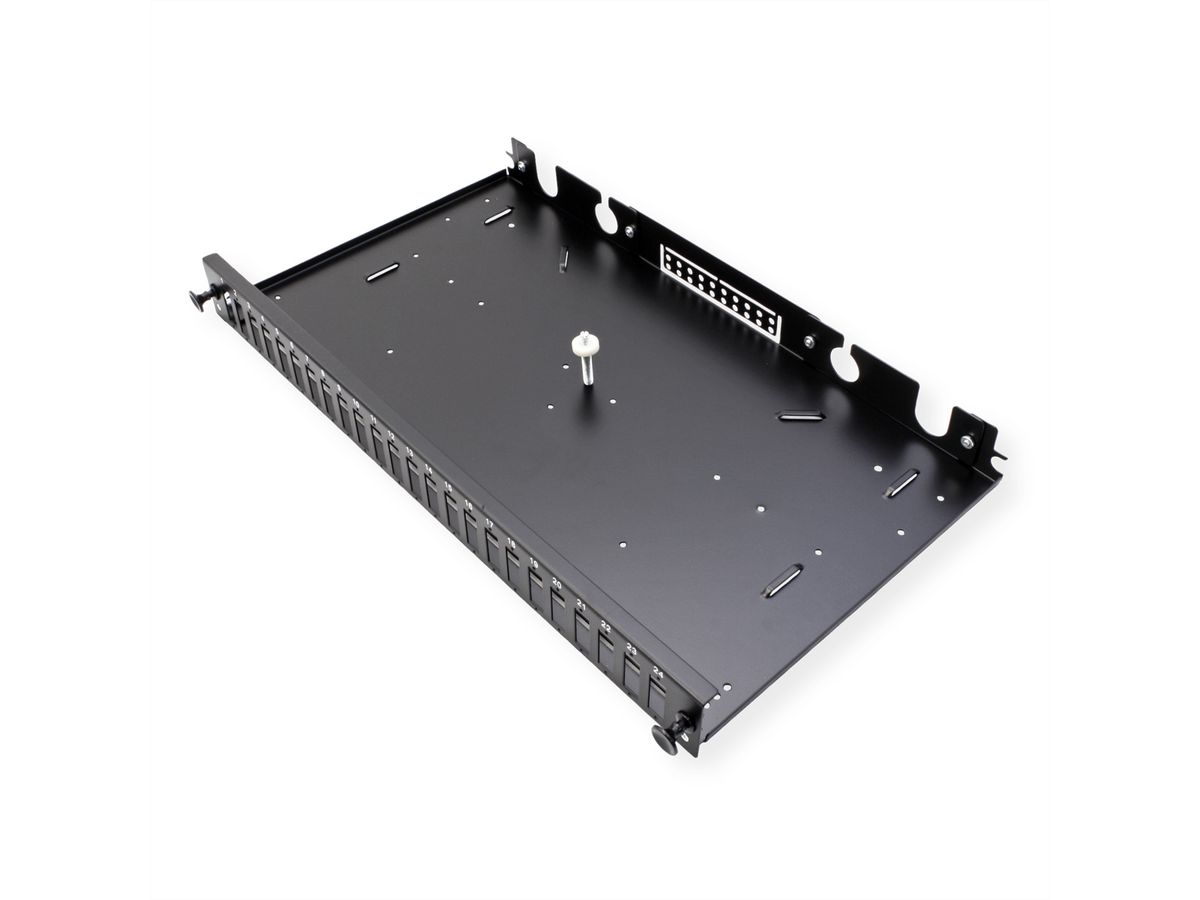 VALUE Panneau de brassage vide 1 UH, amovible, 24x SC-DX/LC quadruple