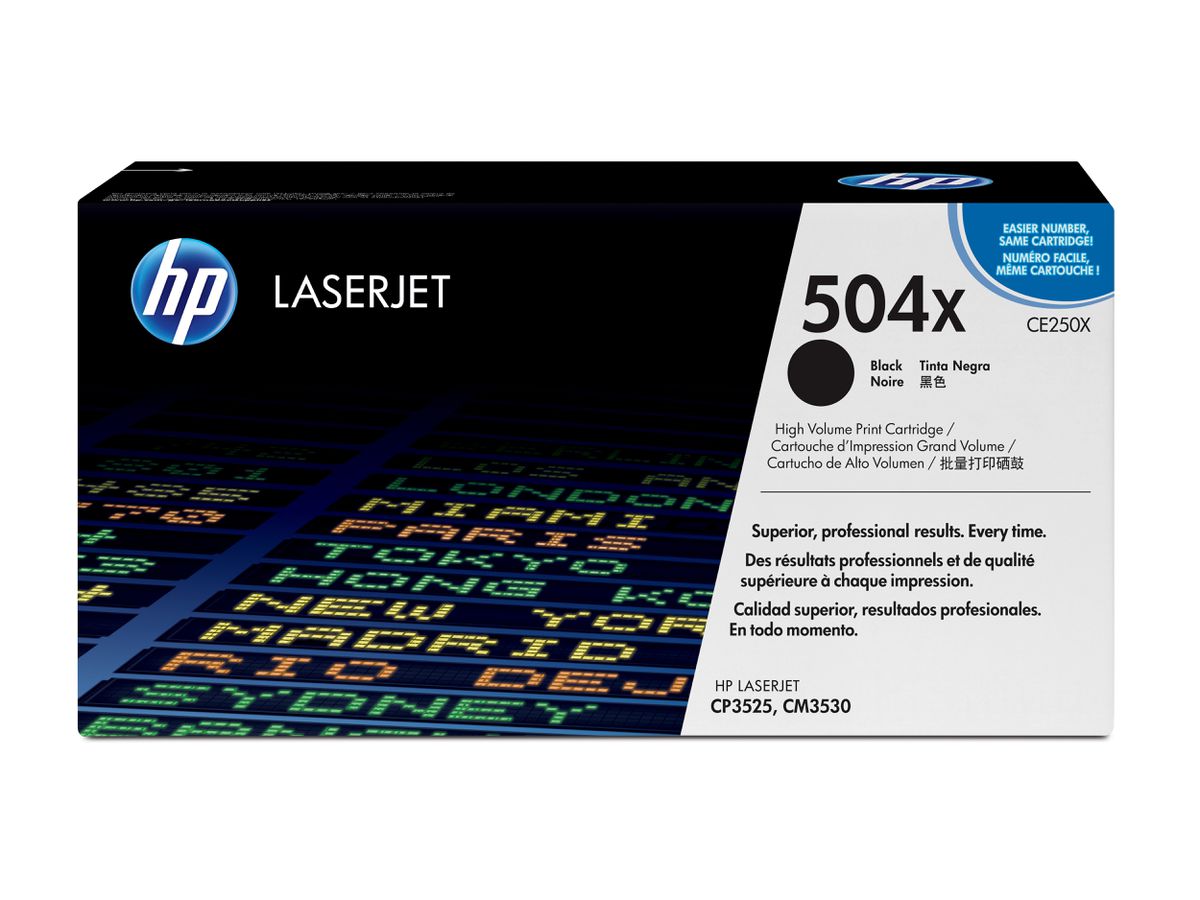 HP 504X toner LaserJet noir grande capacité authentique