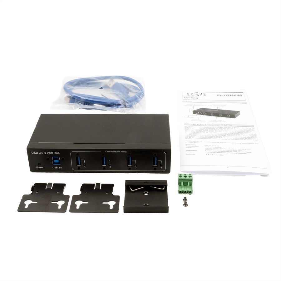 EXSYS EX-11224HMVS HUB métal 4 ports USB 3.2 Gen 1 VIA VL811+ Chipset