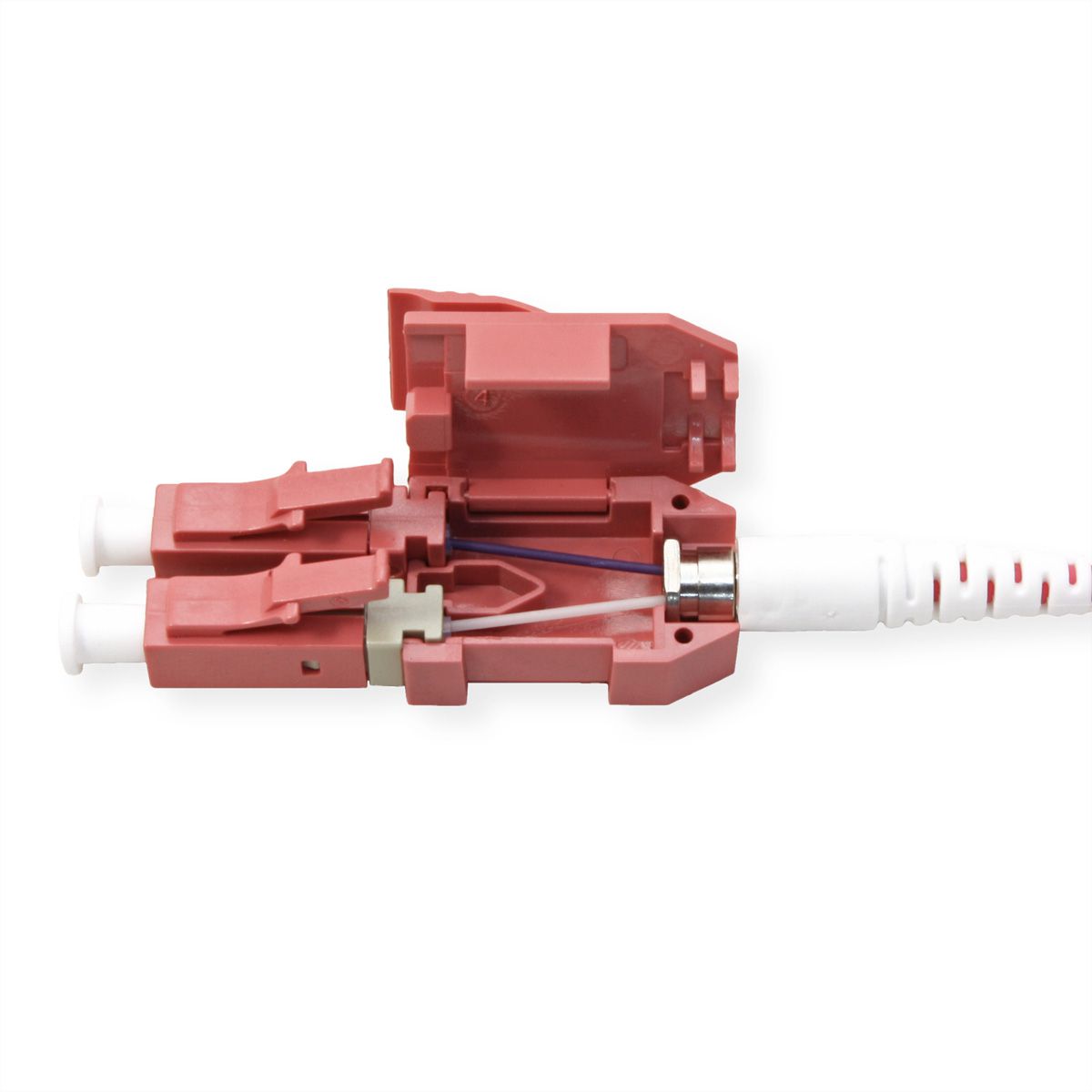 ROLINE Cordon FO 50/125µm OM4, LC/LC, LSOH, UNIBOOT, violet, 15 m