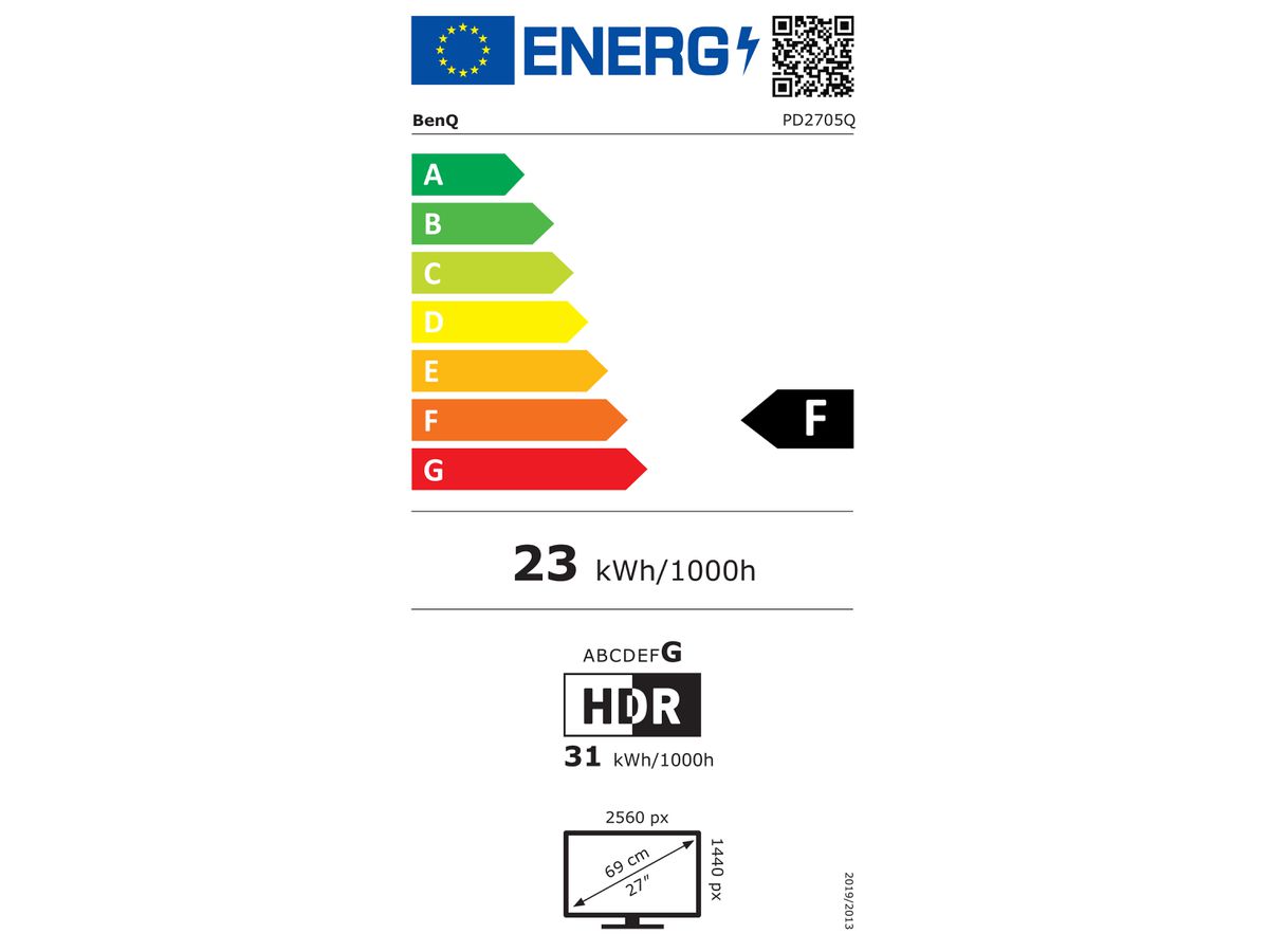 Benq PD2705Q 68,6 cm (27") 2560 x 1440 pixels Quad HD LED Gris