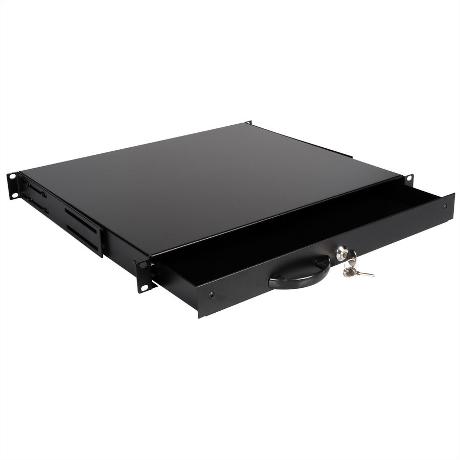 ROLINE 19" Tiroir pour clavier 1U, 400P verrouillable noir