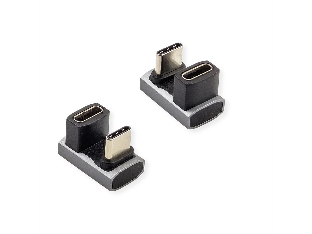 ROLINE Adaptateur USB4 Gen 3x2, Aluminium, 360°, Type C, M/F, argent