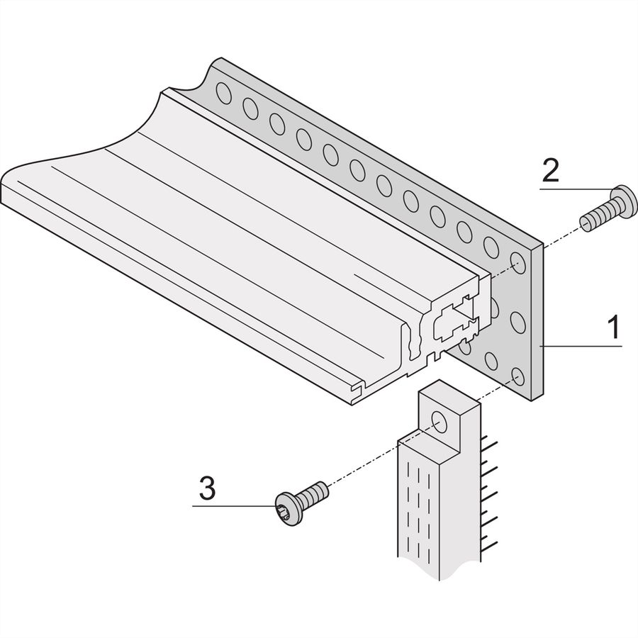 SCHROFF EuropacPRO Rail perforé pour connecteur, selon EN 60603-2 et DIN 41612, 28 CV