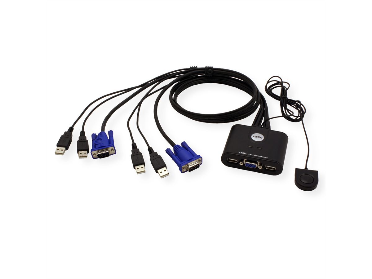 ATEN CS22U Switch KVM VGA, USB, 2 ports