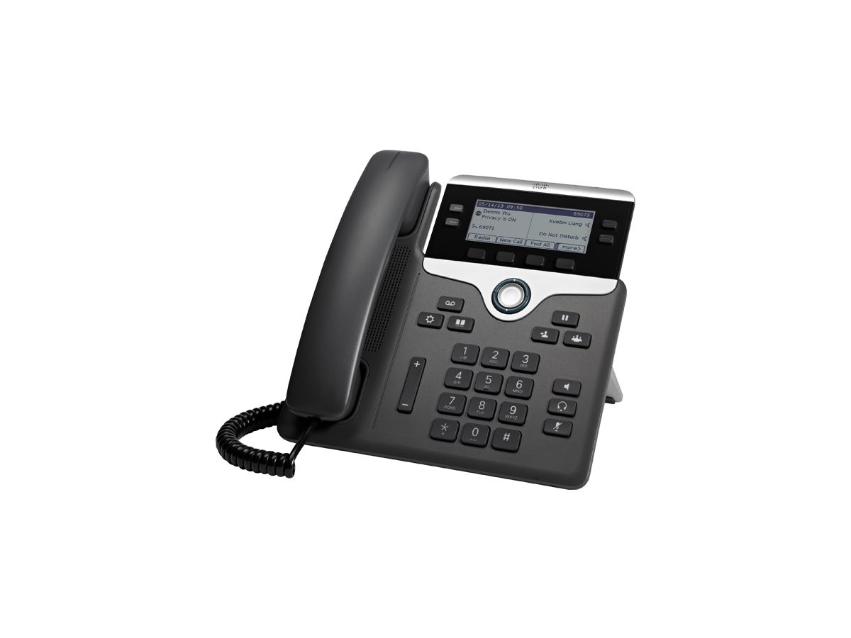 Cisco 7841 téléphone fixe Noir, Argent Combiné filaire LCD 4 lignes