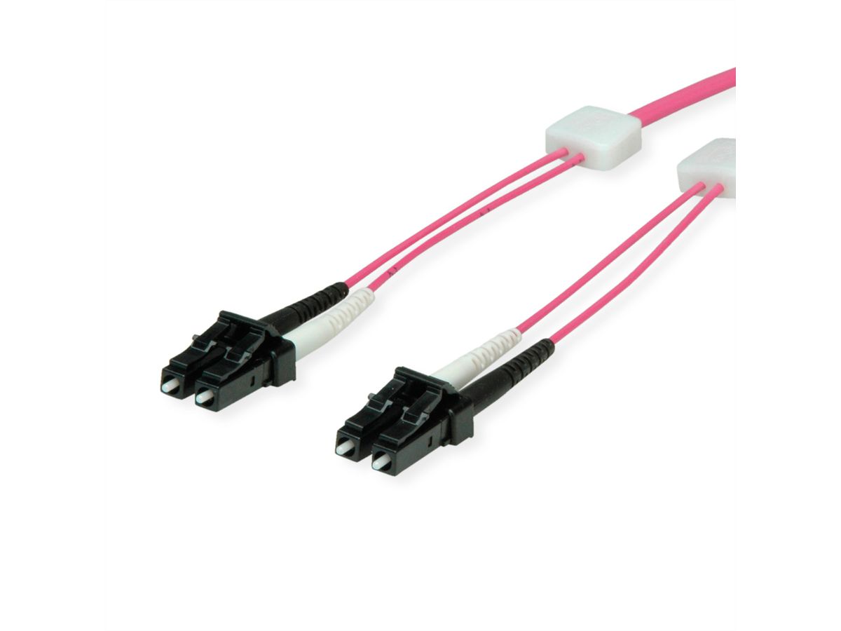 saCon Câble FO duplex 50/125µm OM4, LC/LC, violet, 3 m