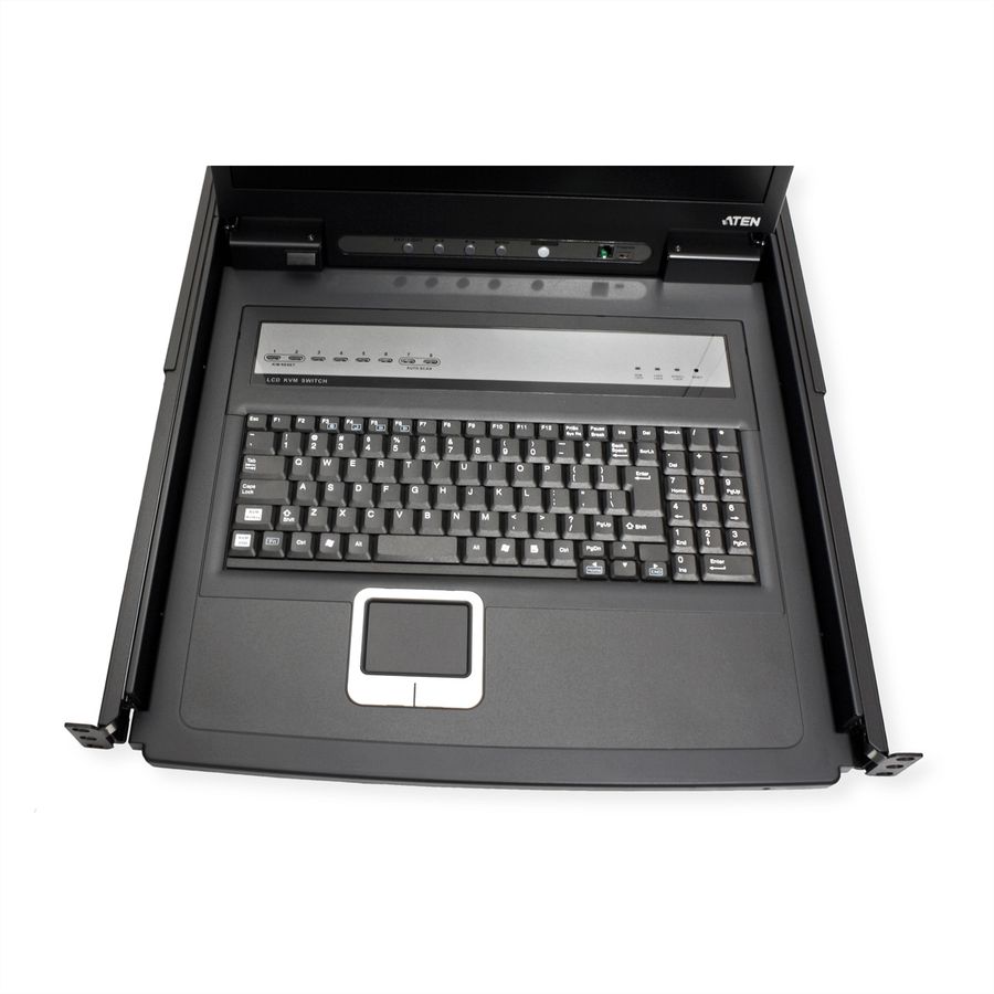 ATEN CL1308N Commutateur KVM, 48cm TFT, VGA, PS/2-USB, 8 ports, US-Layout