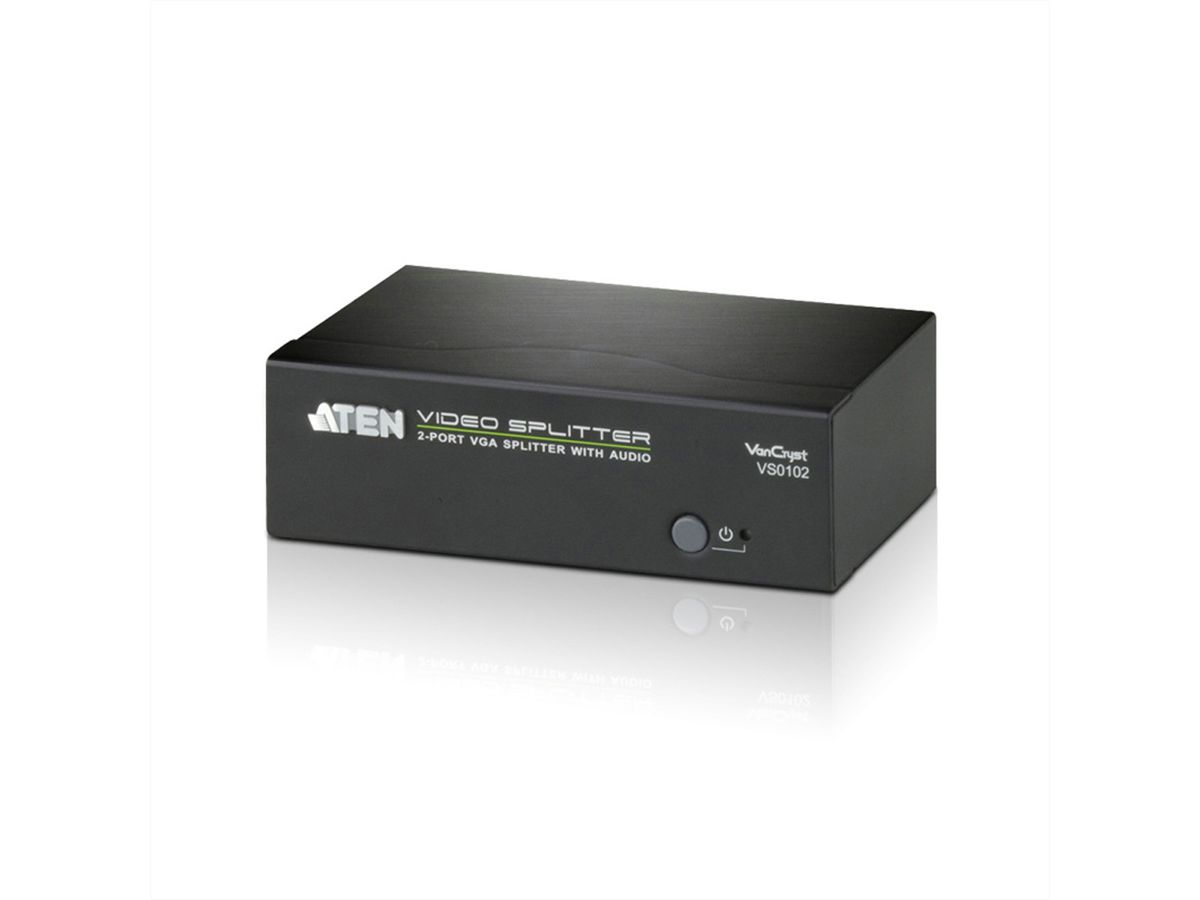 ATEN VS0102 Splitter Vidéo, 450MHz, Audio, RS232, 2 écrans