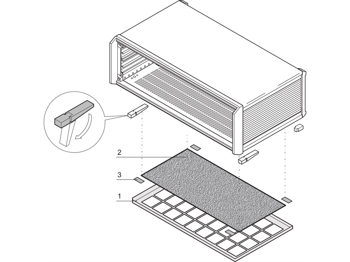 SCHROFF PropacPRO Filtre à air, 63 HP