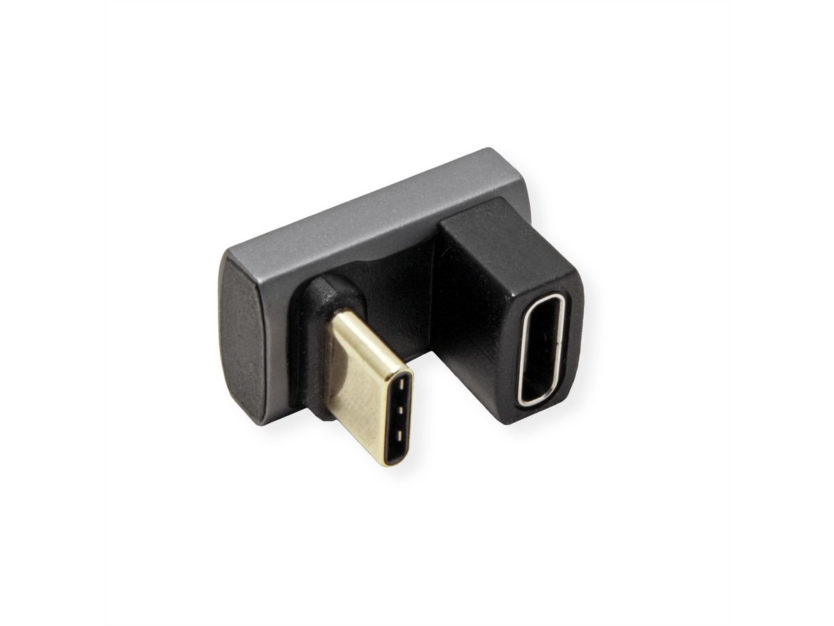 ROLINE Adaptateur USB4 Gen 3x2, Aluminium, 360°, Type C, M/F, argent