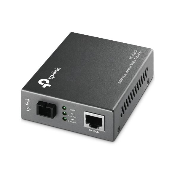 TP-Link MC112CS convertisseur de support réseau 100 Mbit/s Monomode Noir