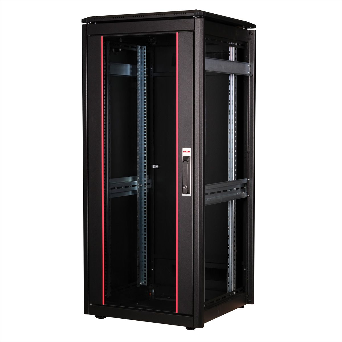 ROLINE 19" Baie réseau Pro 26U, 600x600 LxP Porte verre noir