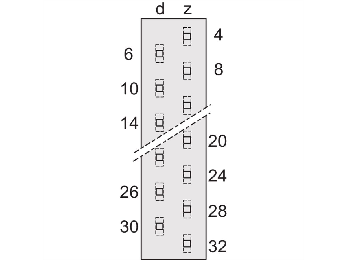 Connecteur SCHROFF de type H, EN 60603, DIN 41612, mâle, 15 contacts, longueur des broches 2.9 mm