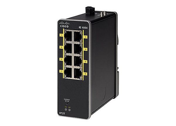 Cisco IE-1000-6T2T-LM commutateur réseau Géré Fast Ethernet (10/100) Noir