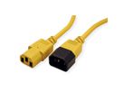 ROLINE Câble d'alimentation, IEC 320 C14 - C13, jaune, 0,8 m