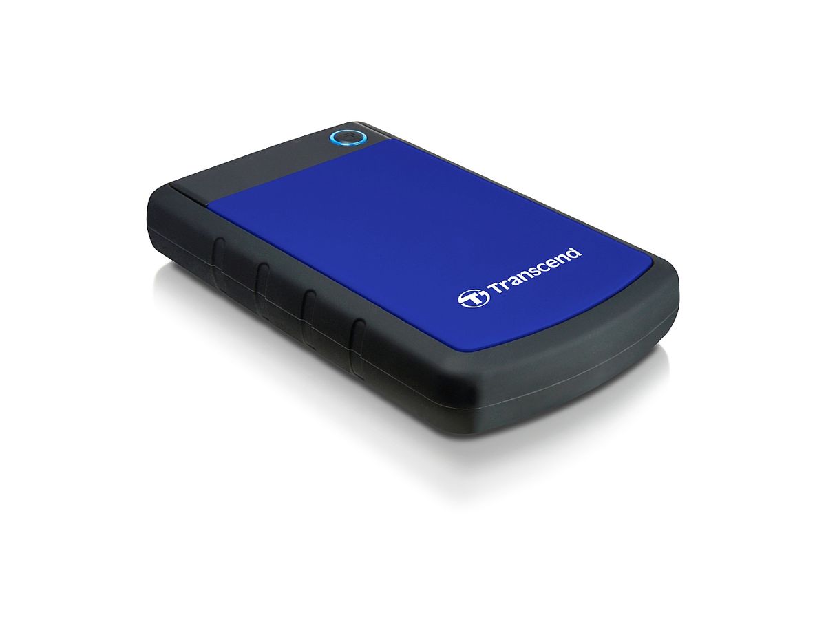 Transcend 1TB StoreJet 25H3 disque dur externe 1000 Go Noir, Bleu