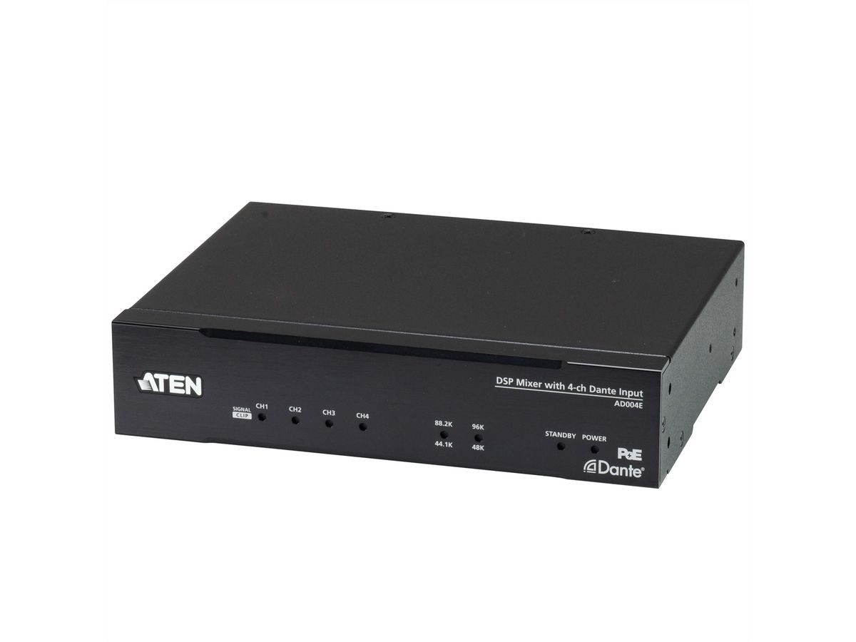 ATEN AD004E Mélangeur DSP avec entrée Dante à 4 canaux