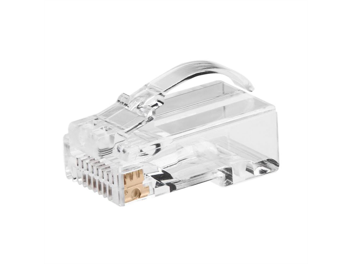 ROLINE Connecteur modulaire non blindé Cat.6A (Classe EA), Easy Passthrough, pour câble solide/tresse, 10 unités