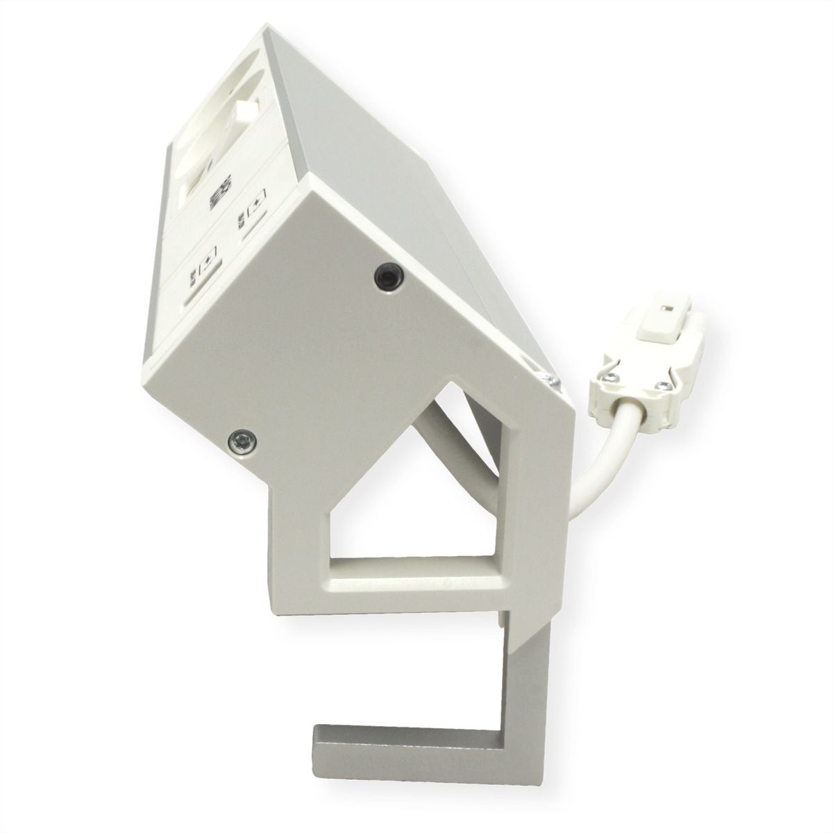 BACHMANN DESK2 ALU WHITE 2xUTE 1xUSB A/C 22W 1xinterrupteur 0,2m