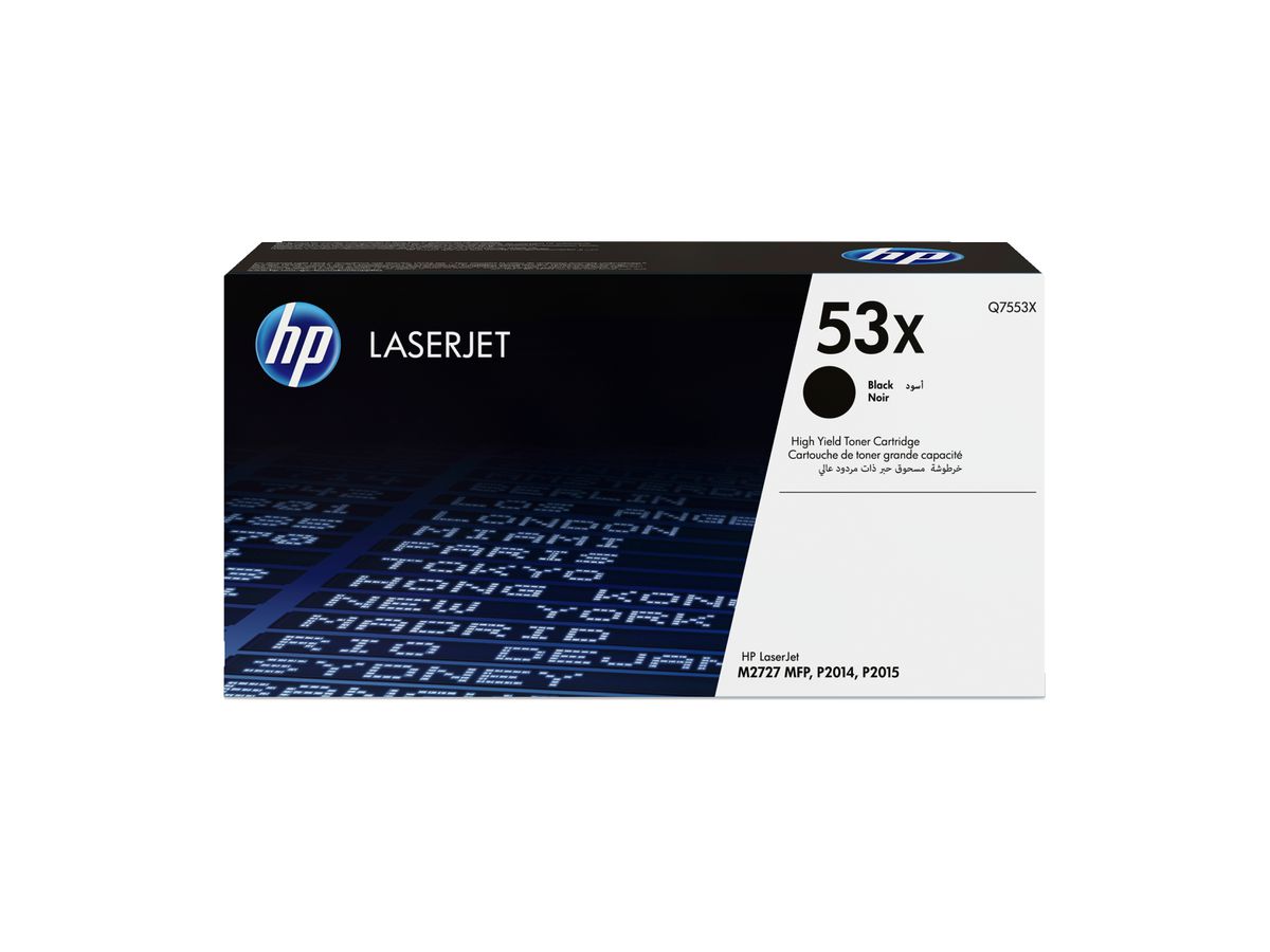 HP 53X toner LaserJet noir grande capacité authentique
