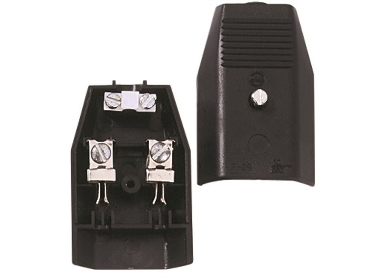 BACHMANN Prise femelle plate Euro 2,5A/250VAC, noir