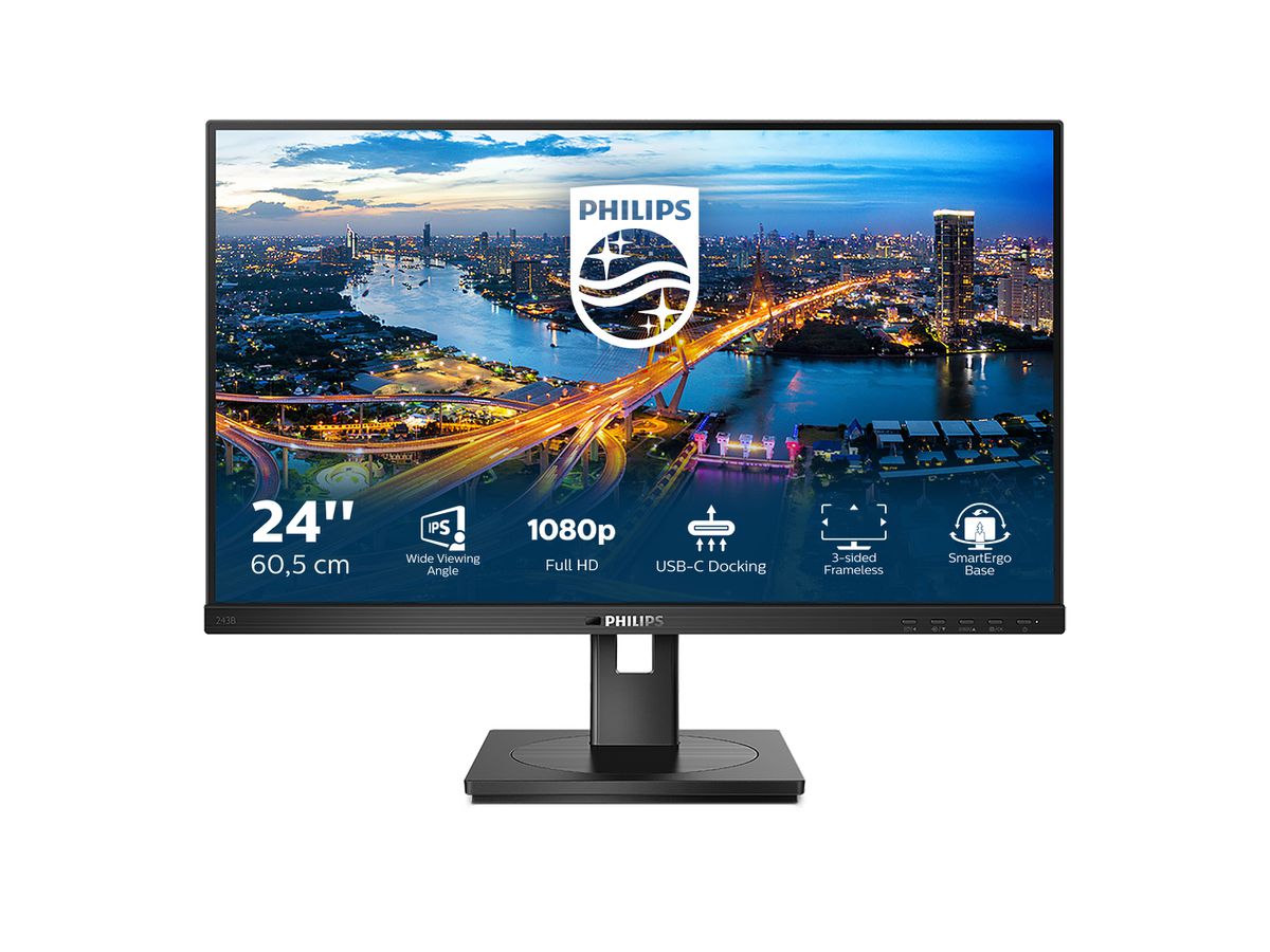 Philips B Line 243B1/00 LED display 60,5 cm (23.8") 1920 x 1080 pixels Full HD Noir