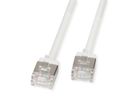 ROLINE Cordon DataCenter U/FTP Cat.6A (Classe EA), LSOH, slim, pour chemins très courts, blanc, 1 m