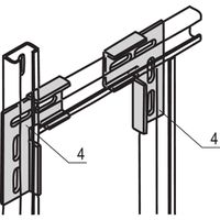 SCHROFF Eurorack C-Rail L-Bracket pour le raccordement en angle de deux rails centraux