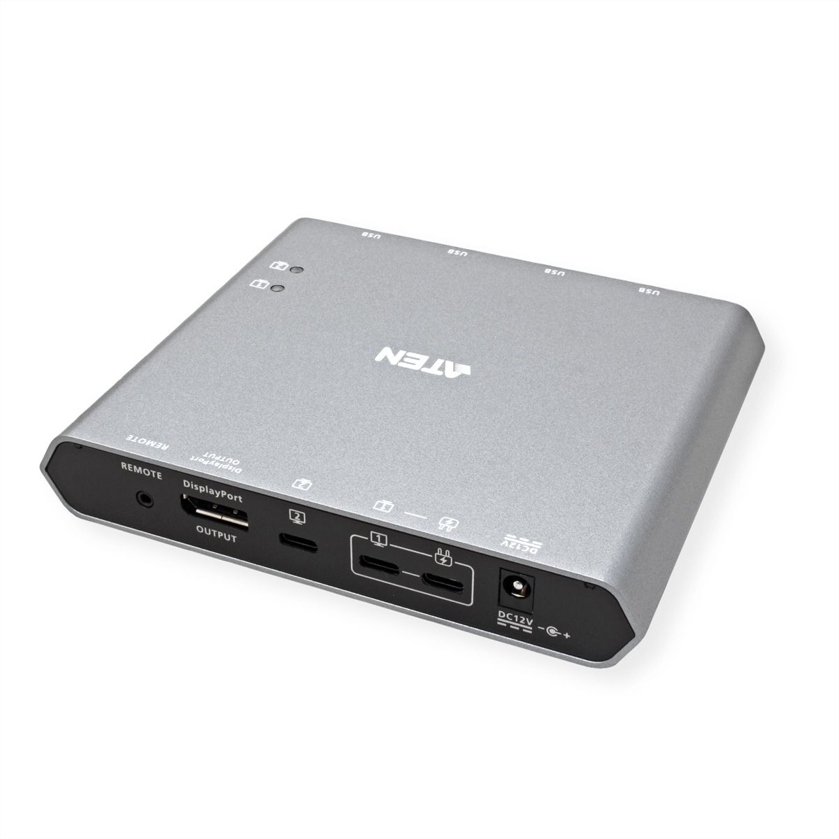 ATEN US3311 Commutateur KVM à 2 ports 4K DisplayPort USB-C avec passage d'alimentation