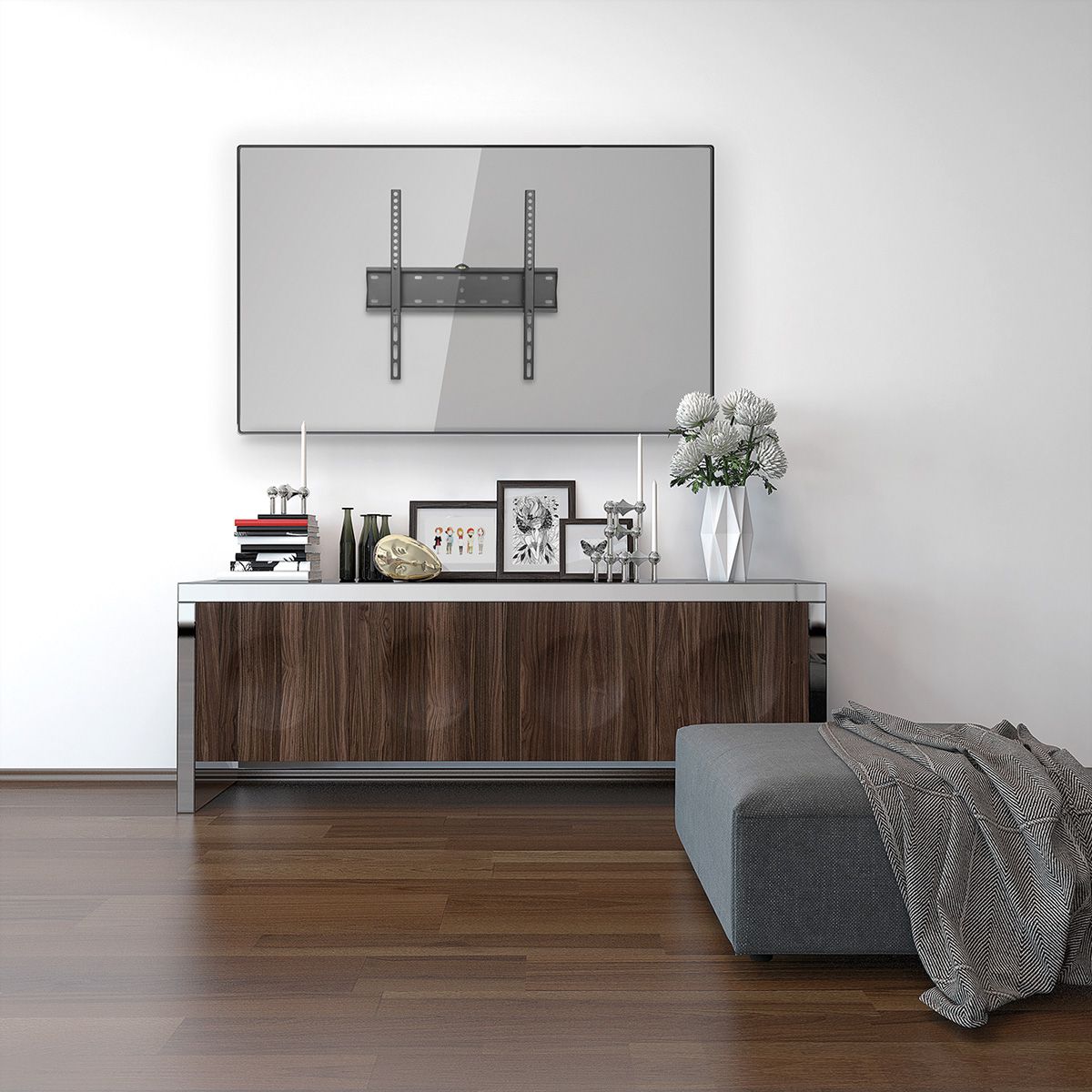 VALUE support mural TV, distance murale 27mm, capacité de charge 40kg