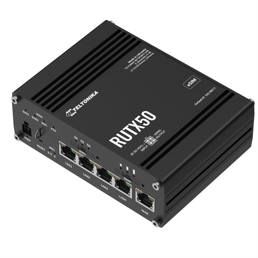 TELTONIKA RUTX50 5G/4G/LTE Routeur industriel eSIM Version