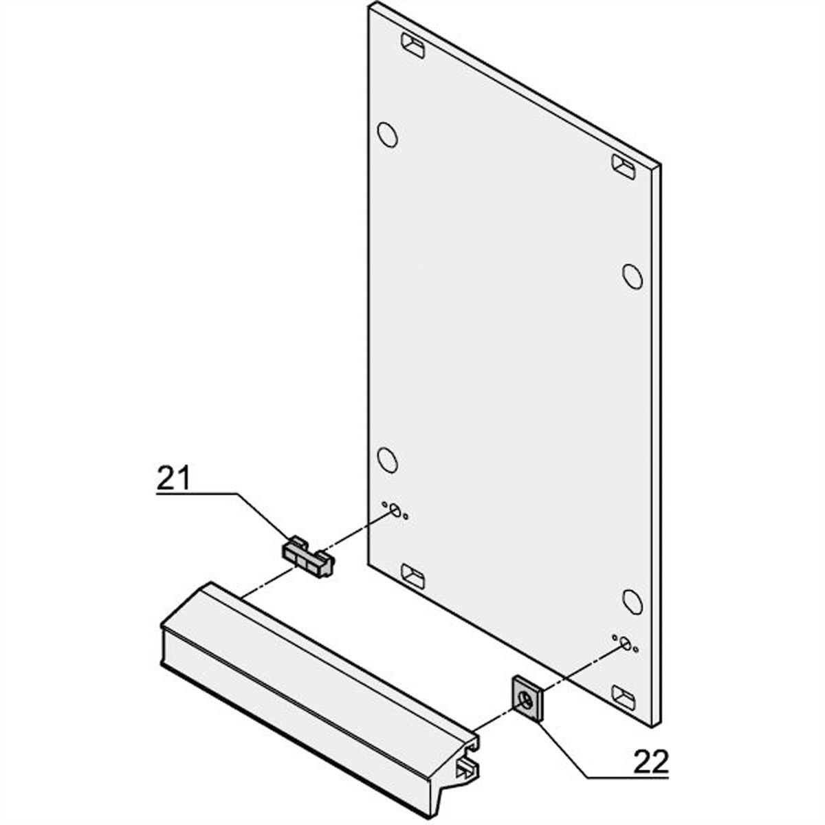 SCHROFF Plug-In Unit Clip de fixation pour poignée d'extraction