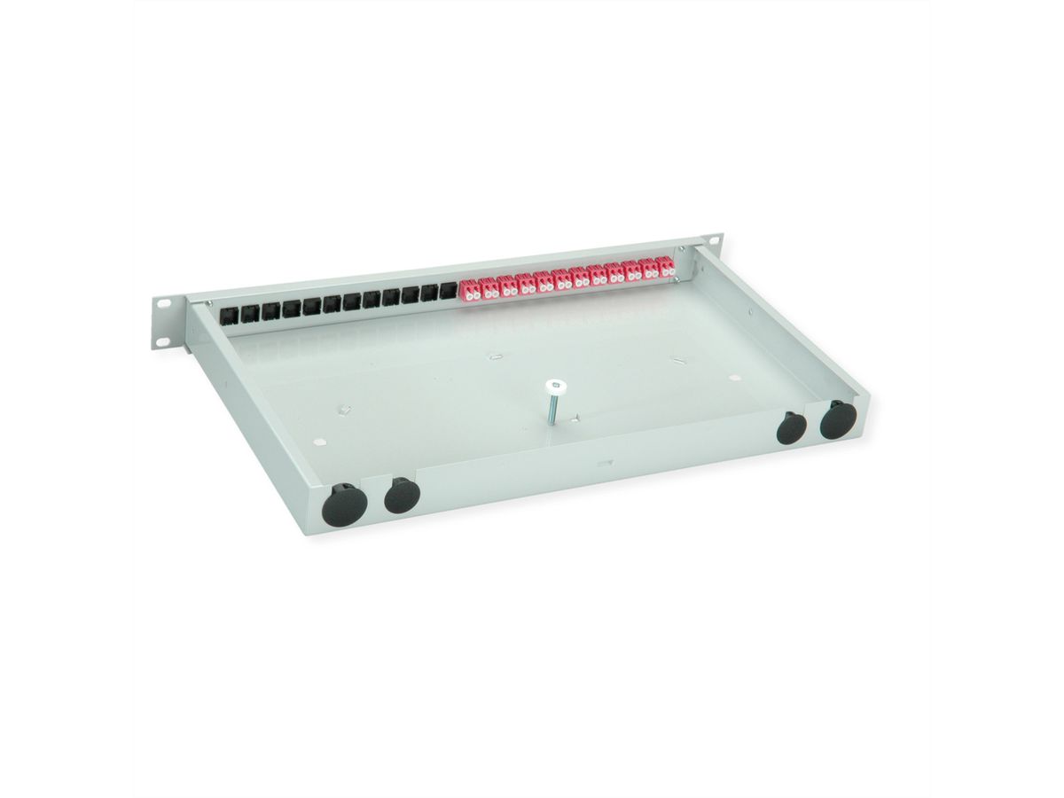 TELEGÄRTNER BASIS eco Panneau FO avec coupleurs, 12x LC Duplex, violet, OM4