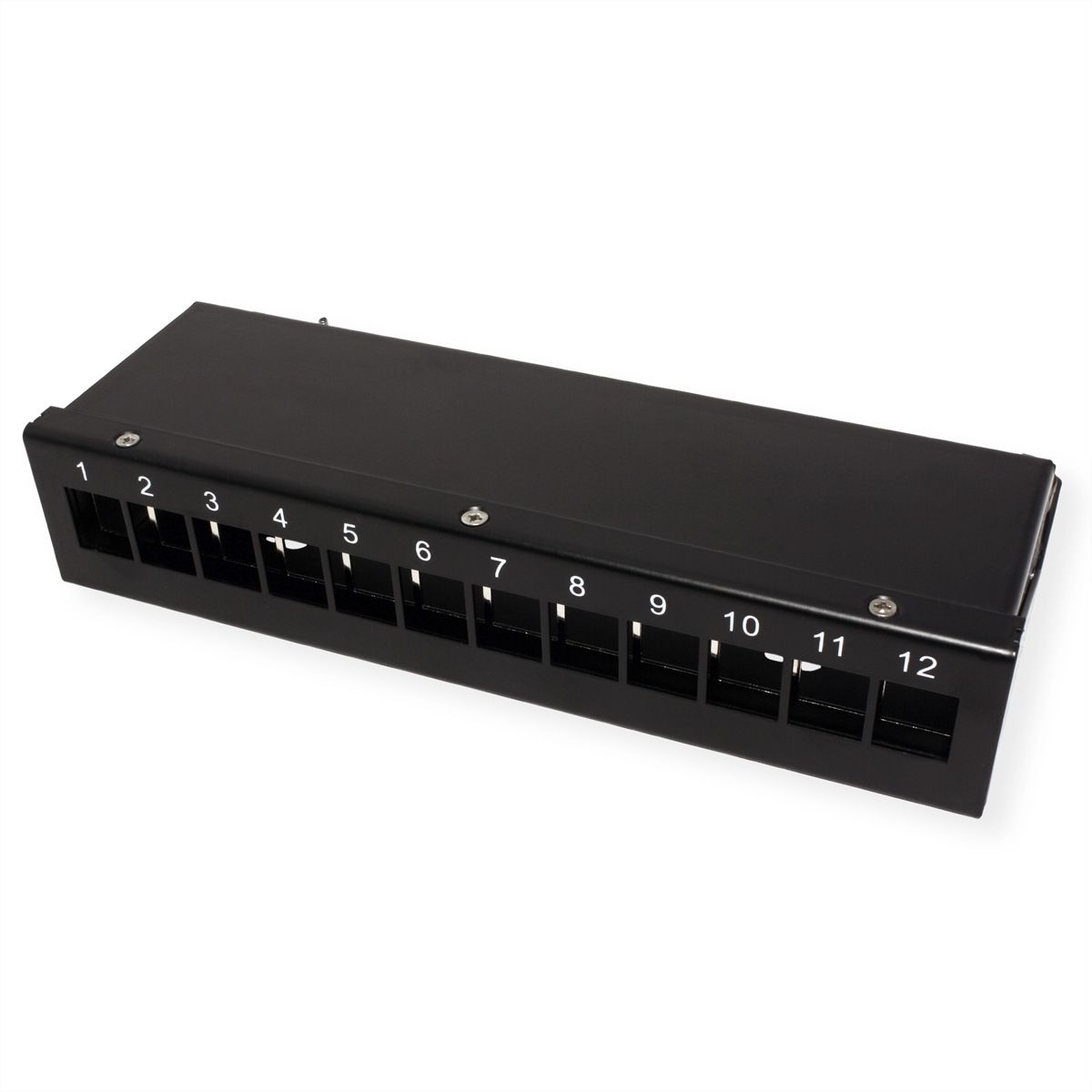 VALUE Panneau de brassage pour Keystones 12 ports, noir