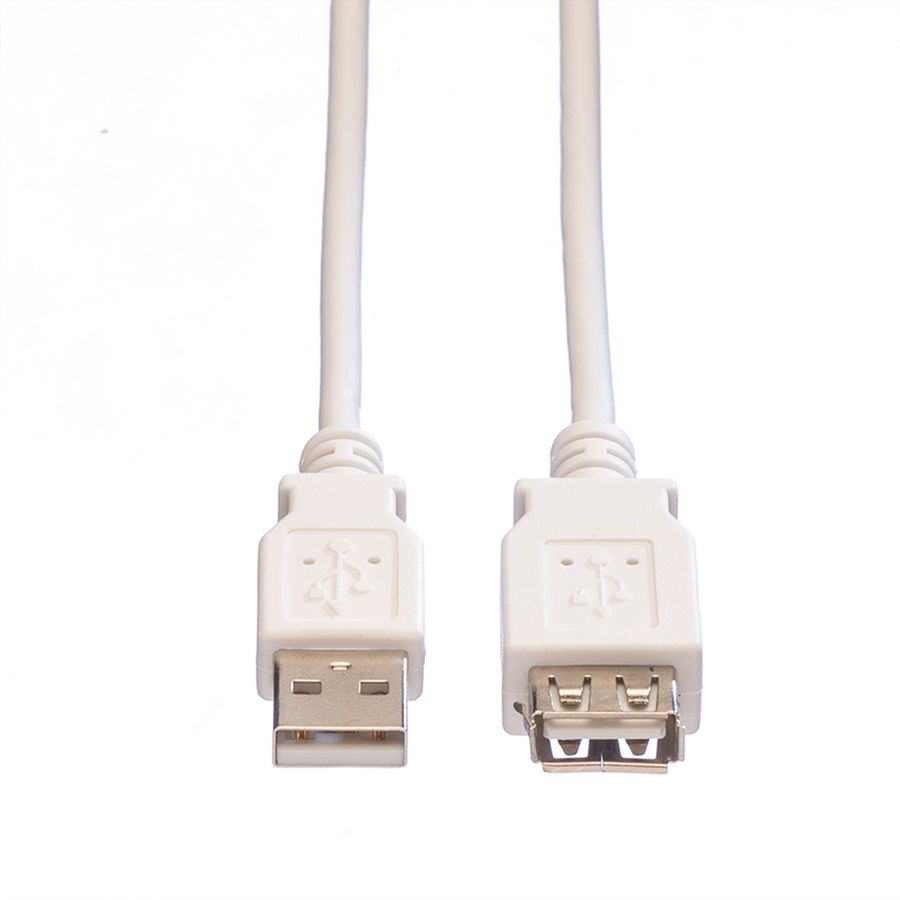 VALUE Câble USB 2.0 Type A-A, M/F, blanc, 3 m