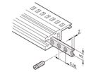 Rails horizontaux SCHROFF, insert fileté, M2.5, 42 HP
