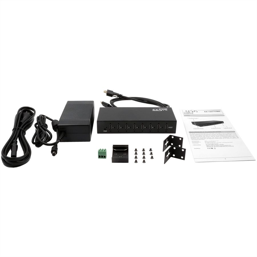 EXSYS EX-12277HMS HUB métallique 7 ports USB 3.2 Gen 2, 7x USB type C