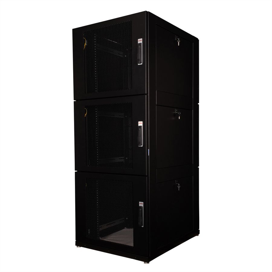 ROLINE Armoire de colocation 42U 800x1000mm, 3 compartiments, noir