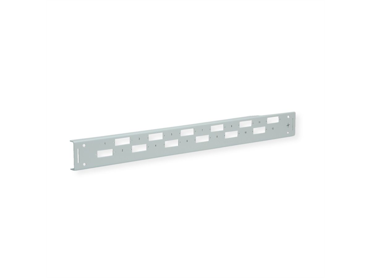 Plaque frontale FO 1 UH pour 12 coupleurs SC-Duplex/LC-Quad