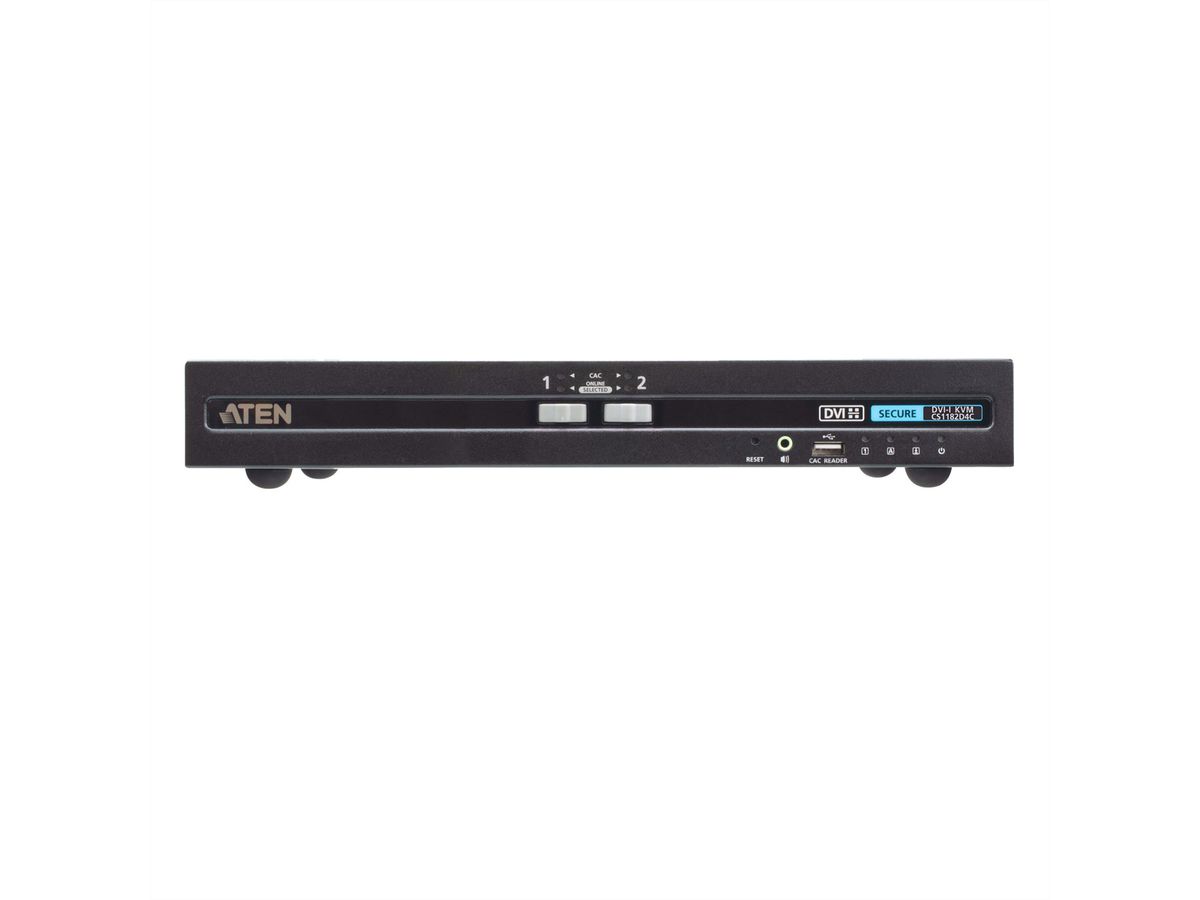 ATEN CS1182D4C Commutateur KVM sécurisé DVI 2 ports USB avec CAC