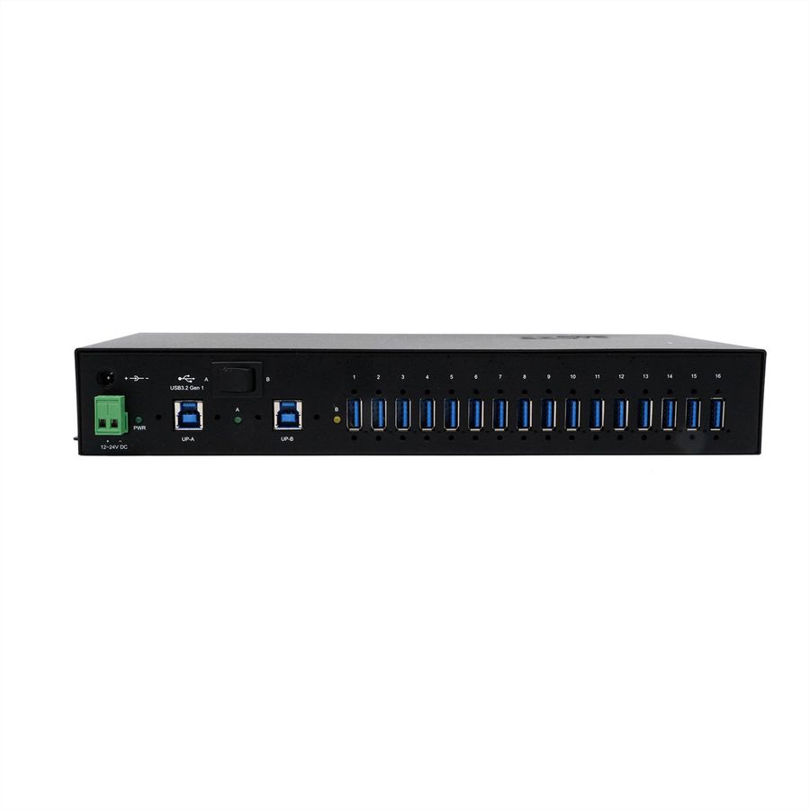 EXSYS EX-1526HMVS Hub USB 3.2 Gen1 métal à 16 ports administré, protection de surtension 15KV ESD