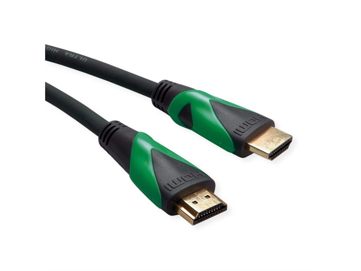 ROLINE GREEN ATC Câble HDMI avec Ethernet Ultra HD 8K, M/M, noir, 1 m