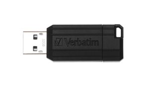 Verbatim Micro-clé USBPinStripe de 32 Go - noire