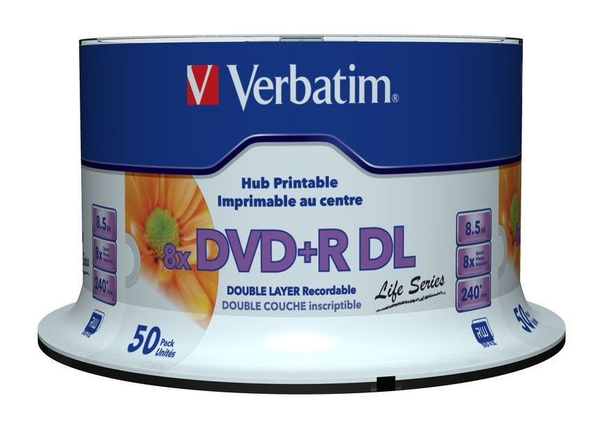 Verbatim 97693 DVD vierge 8,5 Go DVD+R DL 50 pièce(s)