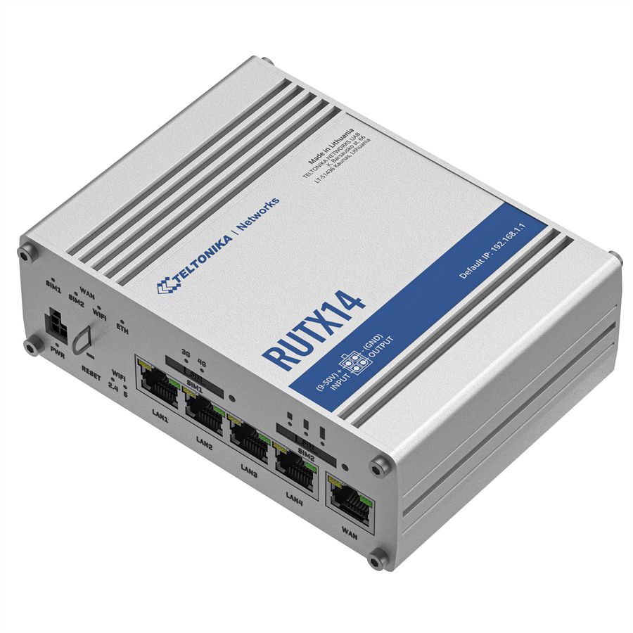 TELTONIKA RUTX14 LTE/4G CAT 12 Routeur industriel
