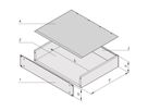SCHROFF MultipacPRO 19" Châssis, Acier, AlZn, Plain Top and Base, 2 U, 340 mm