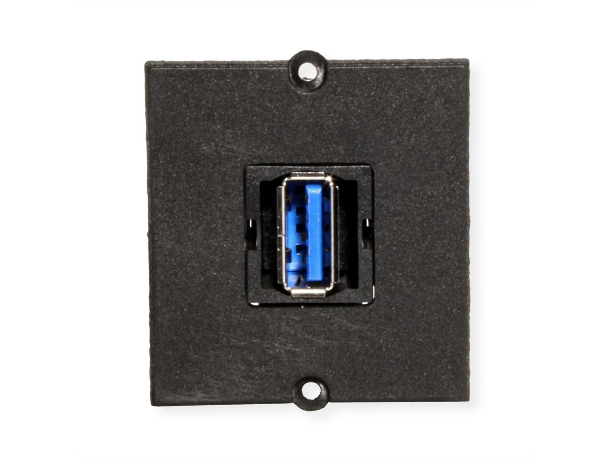BACHMANN Cadre 1xUSB 3.0, Sortie sur côté à 90°