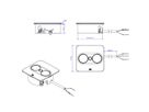 BACHMANN TWIST 2 2xUTE 2,0m AEH RAL9005 30GE carré, Mess.p.Ph. 3G2,5 CEE16A Lan Commutation p.D.