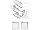 SCHROFF RatiopacPRO AIR Coffret de bureau, blindage rétrofitable, garniture avant, 4/5 U, 63 HP, 375 mm